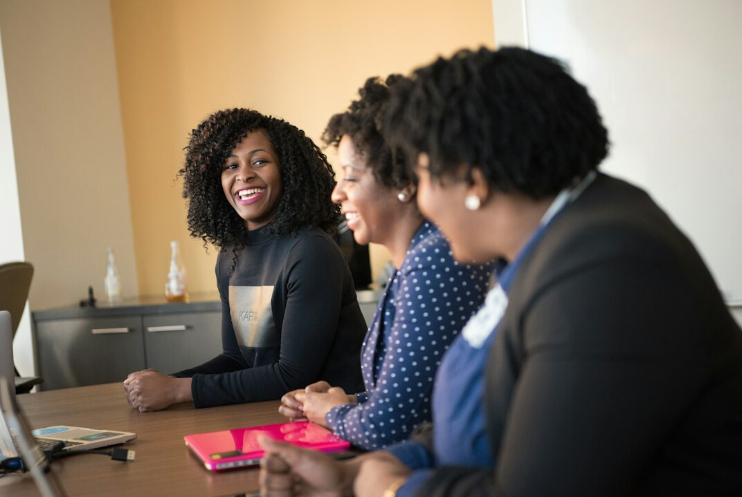 diverse team working together