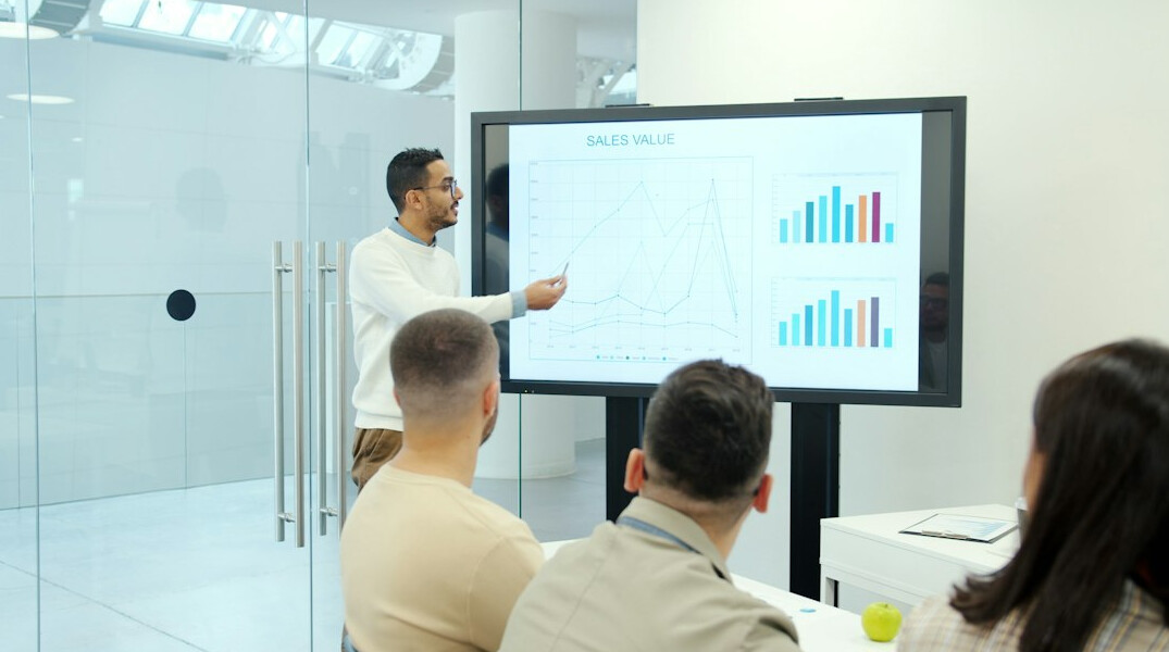 business leader presenting